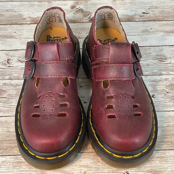 DR MARTENS KIDS COLLECTION OXFORDS CLASSIC MARY JANE 2BUCKLE STRAP Size 13 EUC